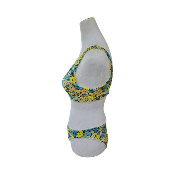 L Space Playa Bikini Swimsuit Women's Size‎ Large Daisy Diamond Two Piece Floral - Picture 6 of 15